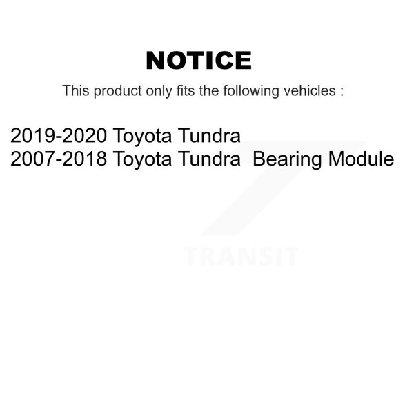 Rear Wheel Bearing Assembly Kit For Toyota Tundra